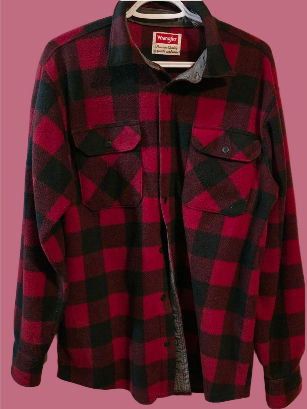 4/$97 Deal! Wrangler Red and Black Buffalo Plaid Shirt Jacket